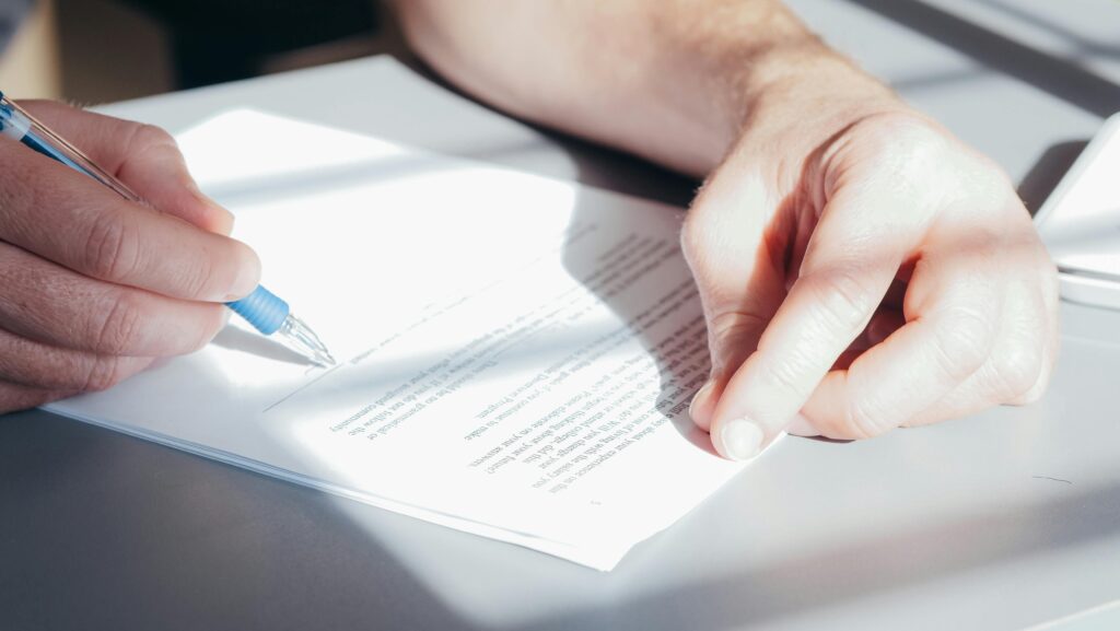  a person filing a legal form